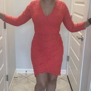 Guess magenta lace dress small